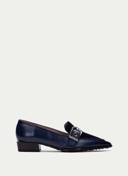 hispanitas - turin moccasin - blue - Haus of Alma