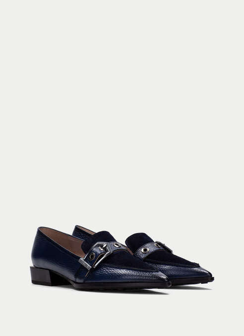 hispanitas - turin moccasin - blue - Haus of Alma