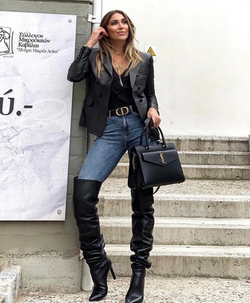 claudia blazer leather