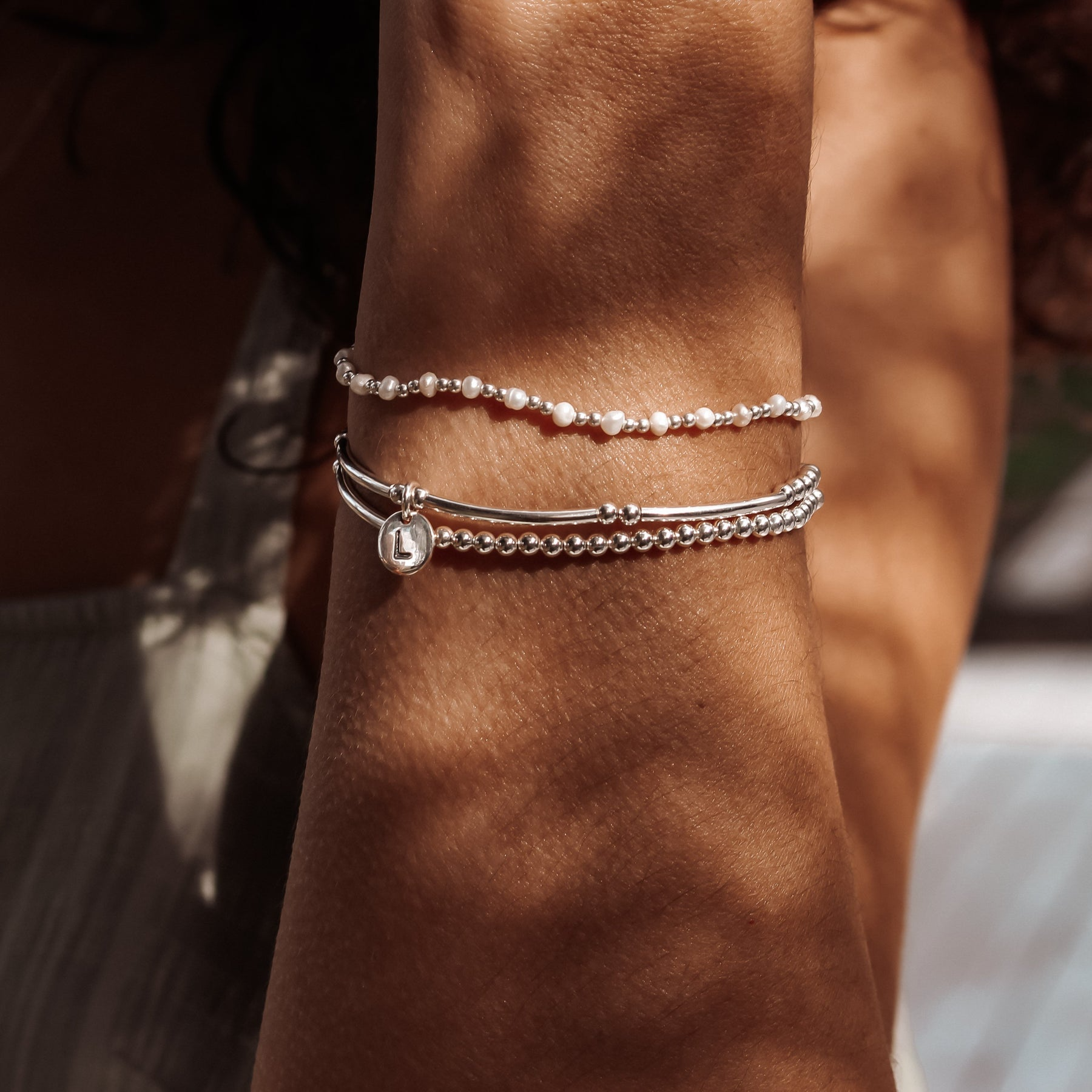 Petals Australia - Alphabet Letter Bracelets - Silver - Haus of Alma