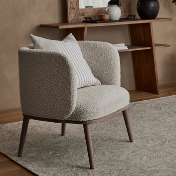 Claude neutral stripe cushion 55cm