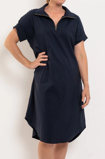 half zip dress microprene