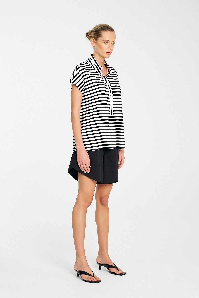 henley tank stripe jersey - Meg & Me Boutique & Espresso