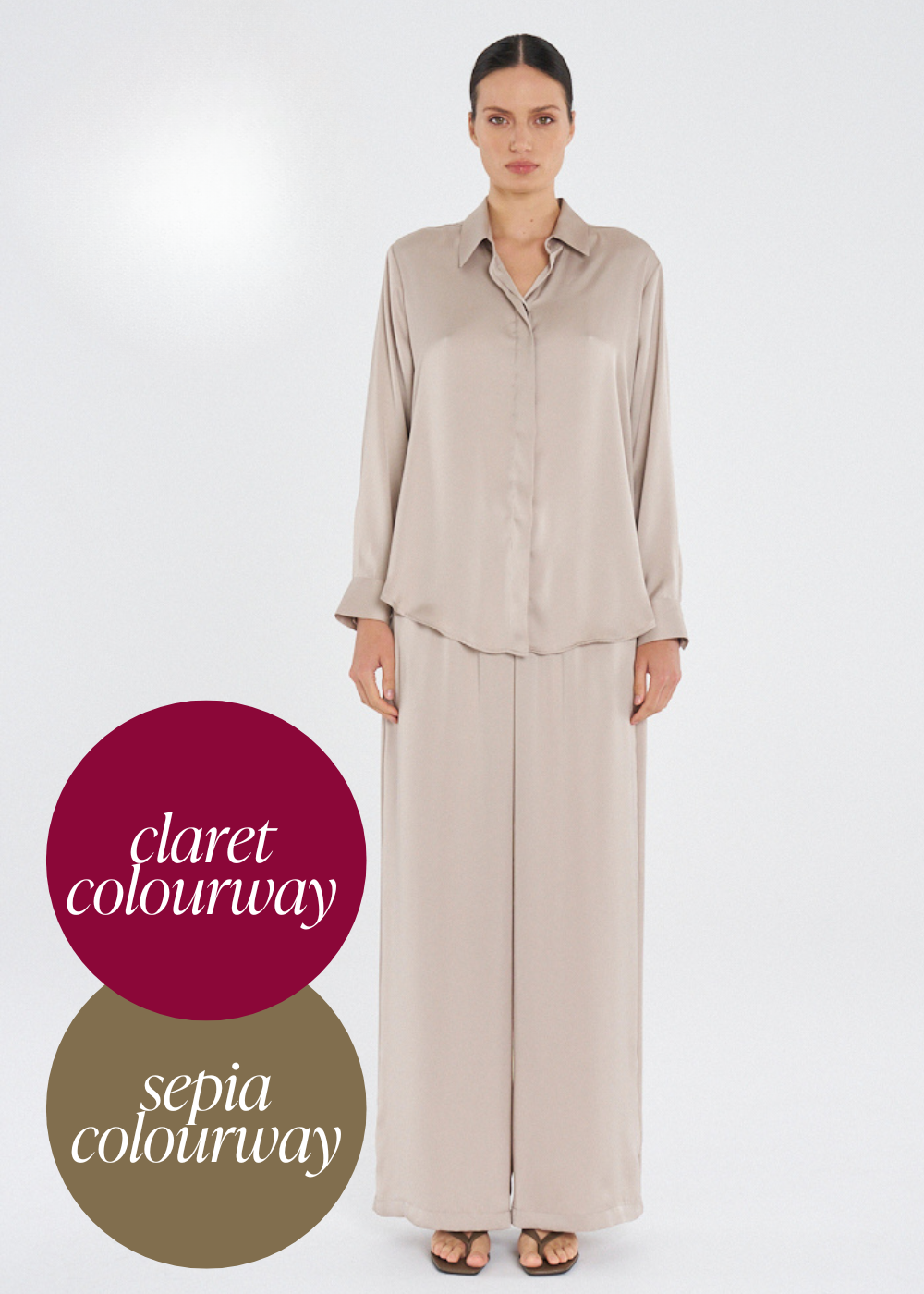 Mela Purdie - maxi pace pant mirror satin - Haus of Alma