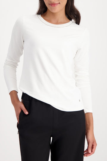 monari t-shirt with jewellery detail