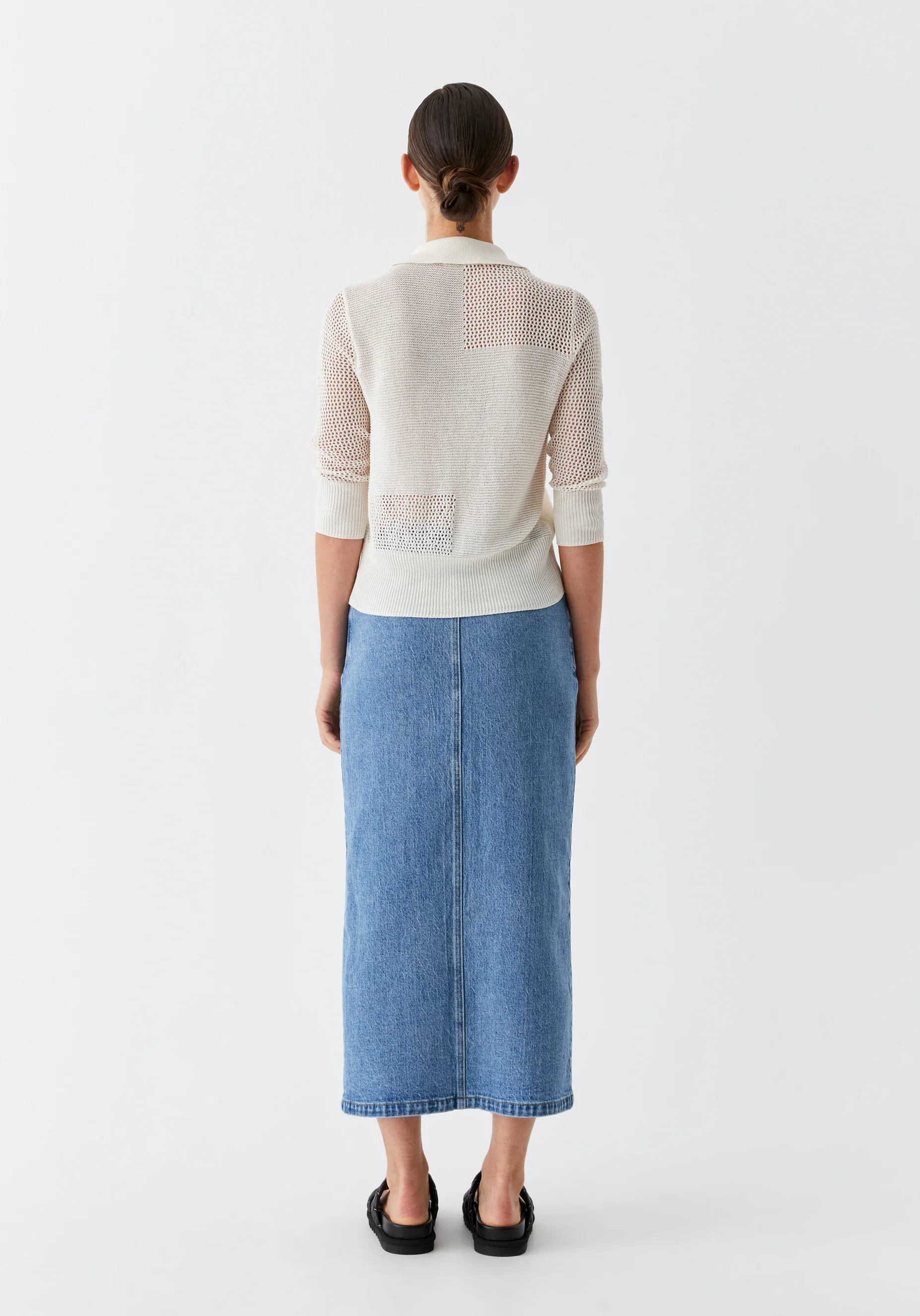 fynn denim skirt - blue - Haus of Alma
