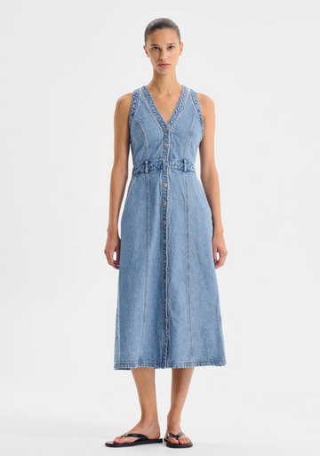 hendrix denim dress light blue