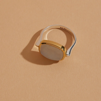 fleur rainbow moonstone ring