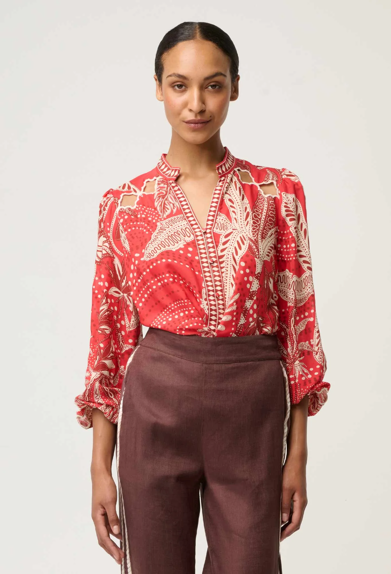 audrey embroidered blouse - Meg & Me Boutique & Espresso