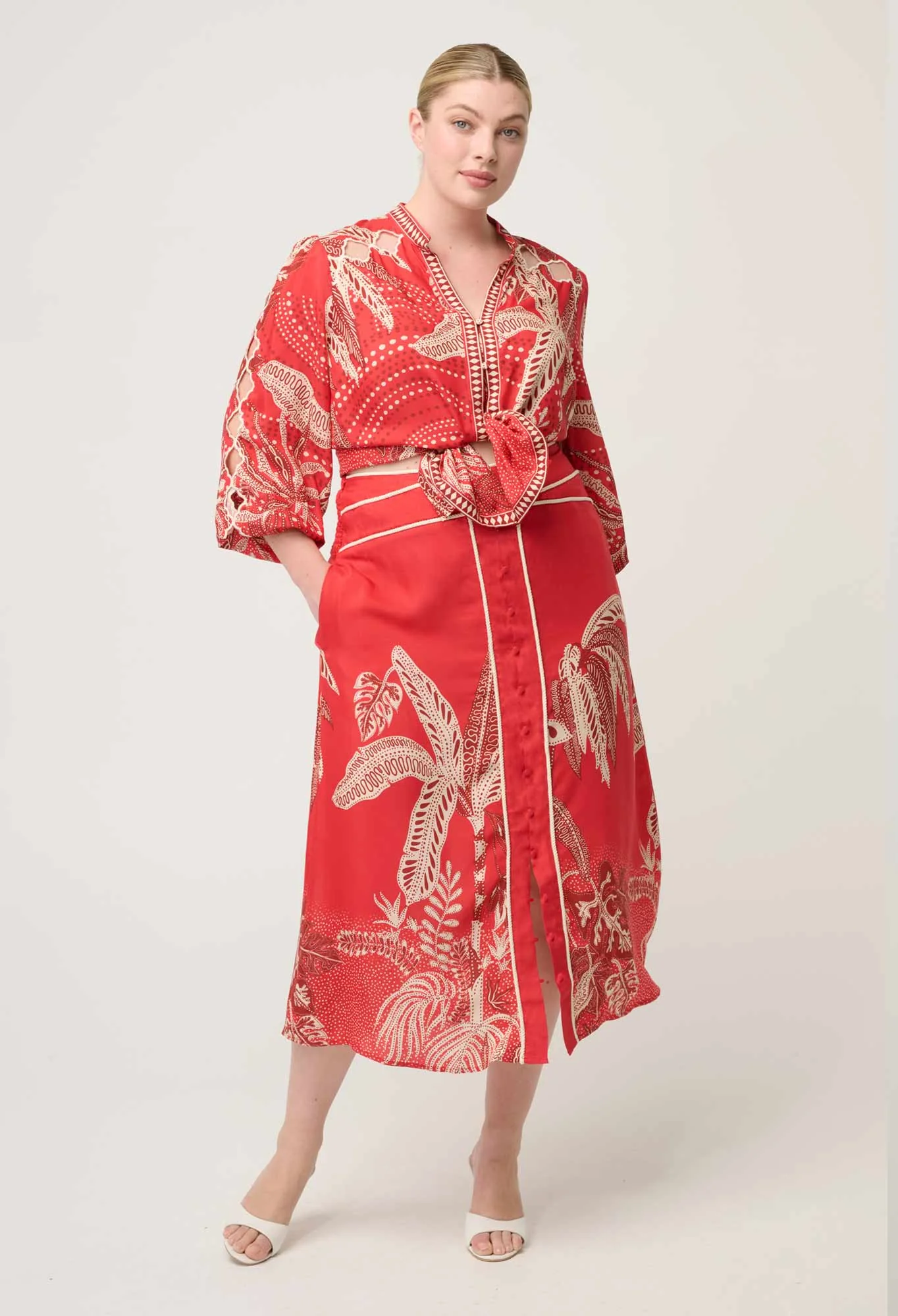 audrey embroidered blouse - Meg & Me Boutique & Espresso