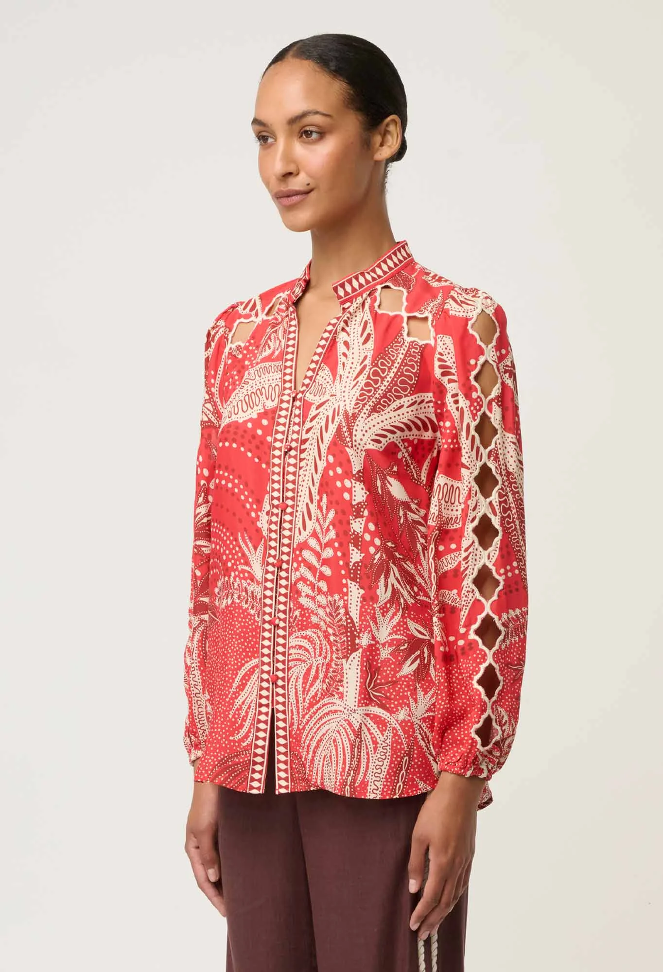 audrey embroidered blouse - Meg & Me Boutique & Espresso