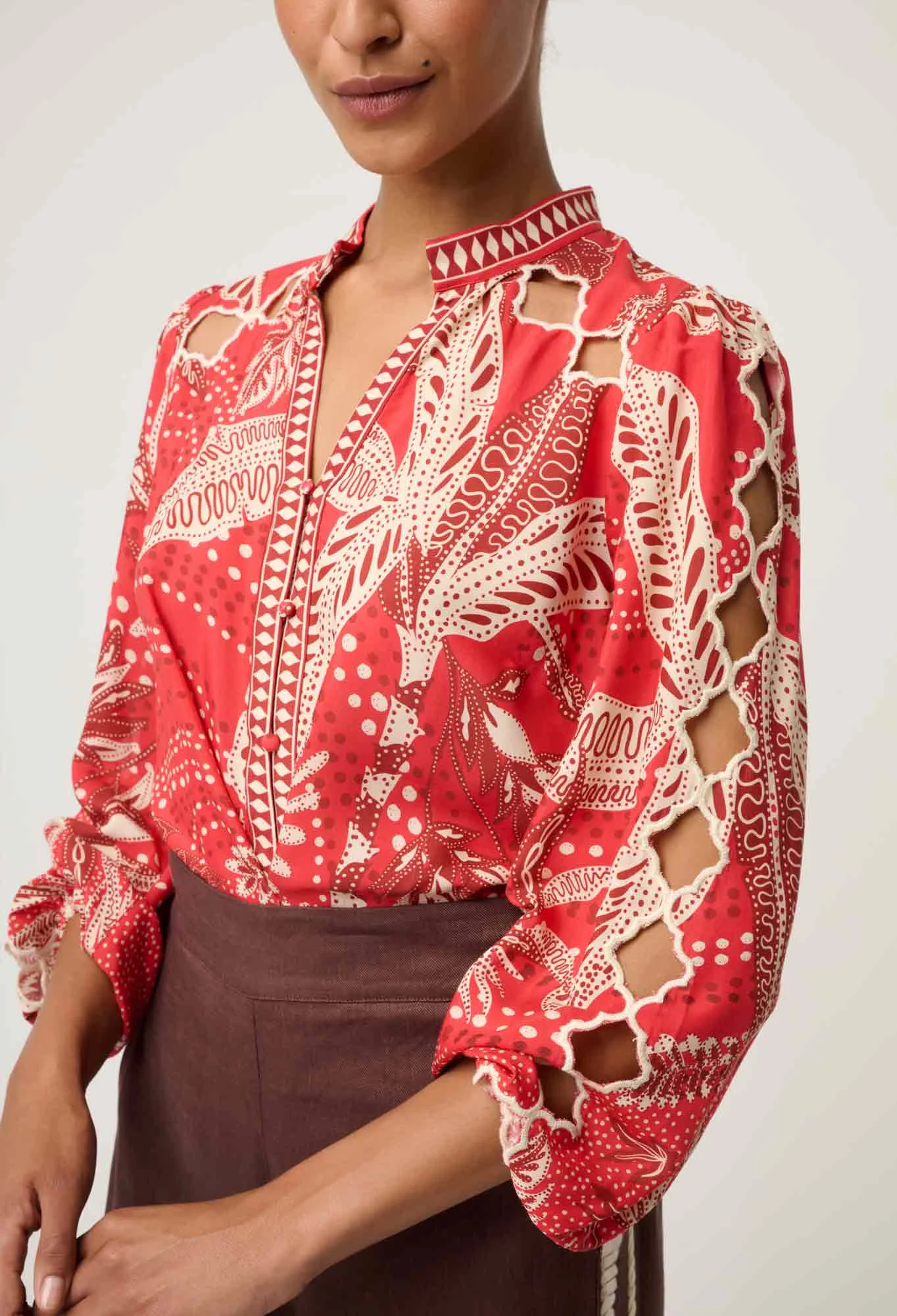audrey embroidered blouse - Meg & Me Boutique & Espresso