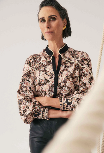 once was - harley linen rope detail shirt - Haus of Alma