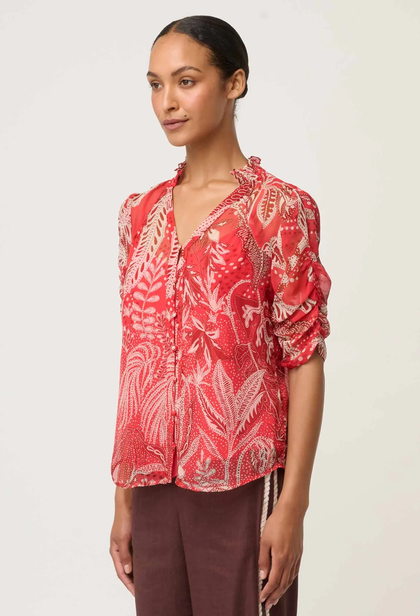once was - lunette chiffon blouse - Haus of Alma
