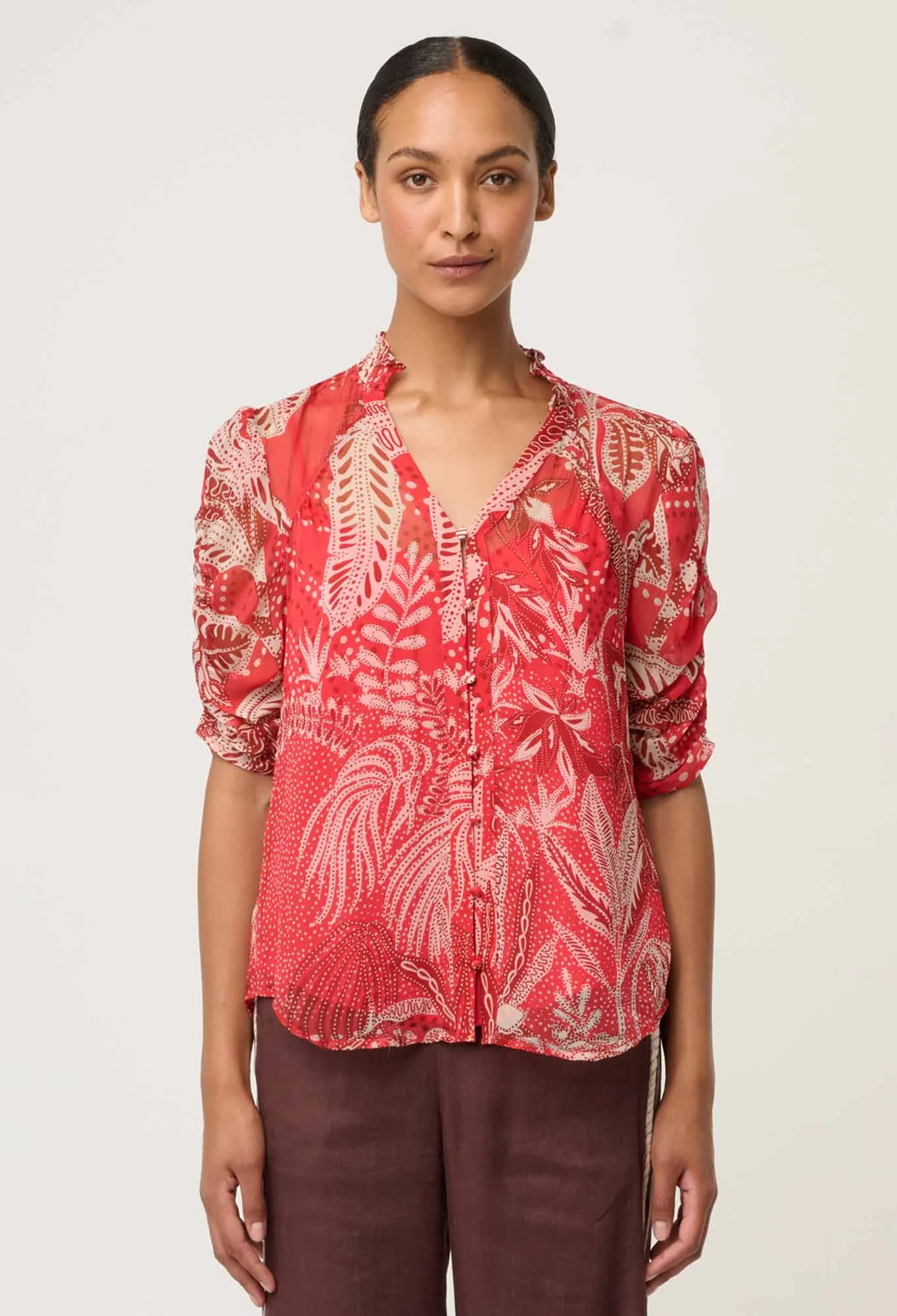 once was - lunette chiffon blouse - Haus of Alma
