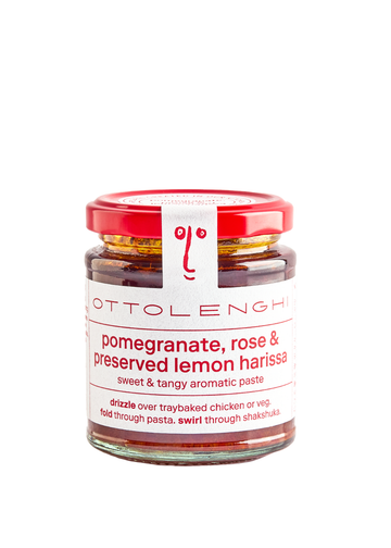 pomegranate, rose & preserved lemon harissa 170g