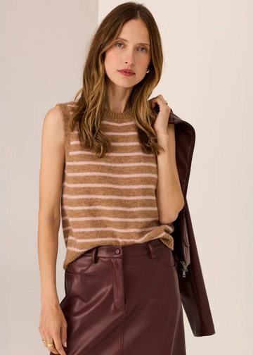 carmel striped vest