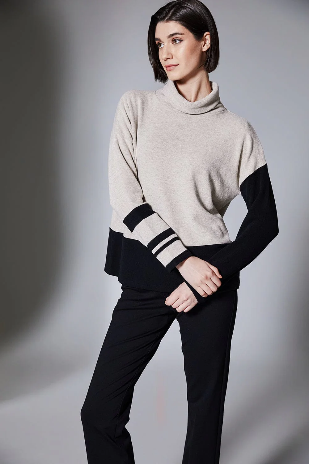 Peruzzi - stripe colour block fleece - Haus of Alma