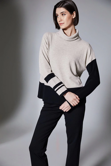 Peruzzi - stripe colour block fleece - Haus of Alma