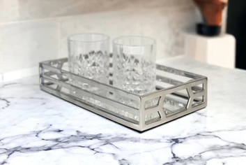 silver vanity trio tray