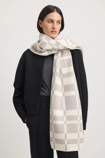 abstract check scarf