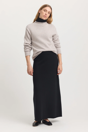relaxed mock neck