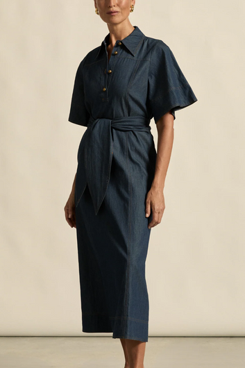 cameo dress - dark chambray