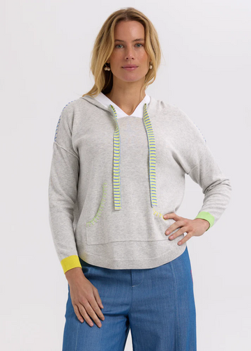joey pocket hoodie - light marle - Meg & Me Boutique & Espresso