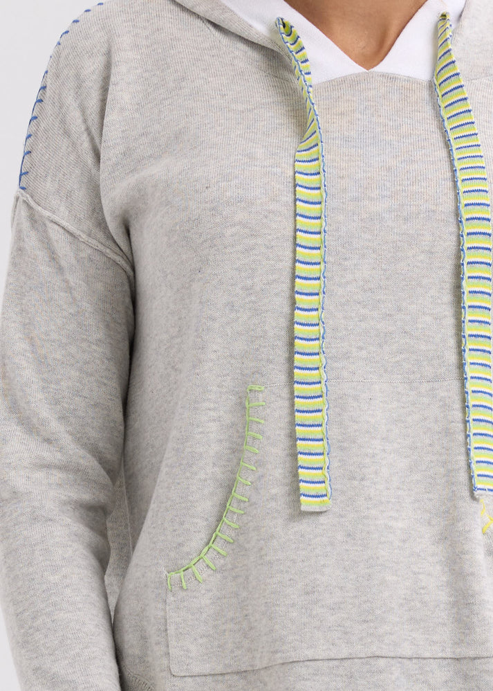 joey pocket hoodie - light marle - Meg & Me Boutique & Espresso