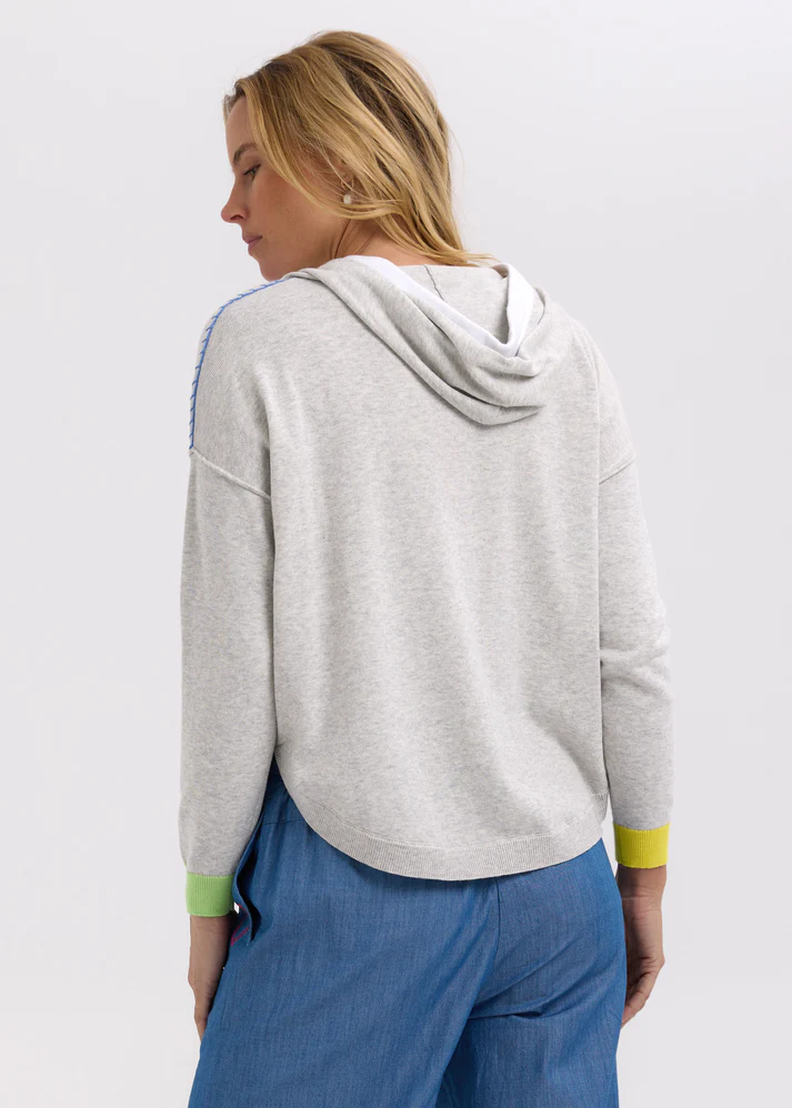 joey pocket hoodie - light marle - Meg & Me Boutique & Espresso