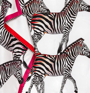 Bellezza Silk Scarf - Dazzle Zebra