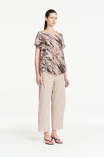 Mela Purdie Neo Shell in Agate, Agate Print Silk fabric – back view