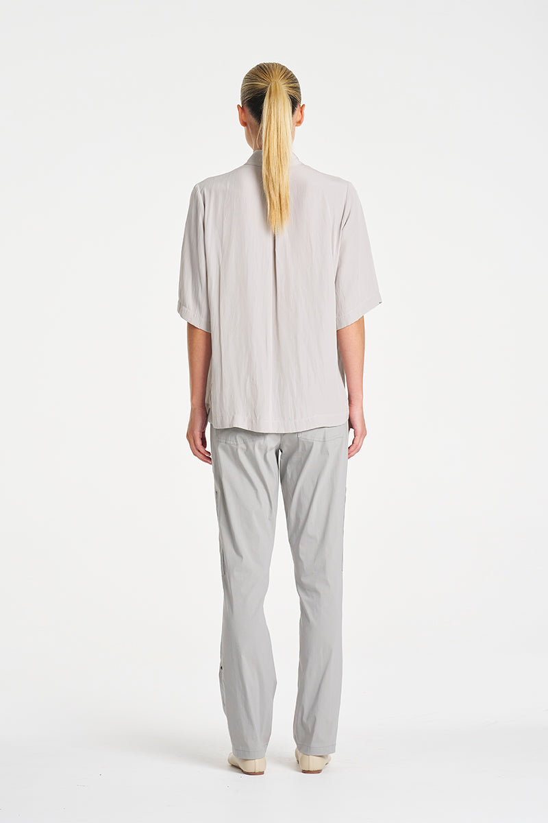 Mela Purdie Placket Plaza in Lagoon, Mache fabric – back view