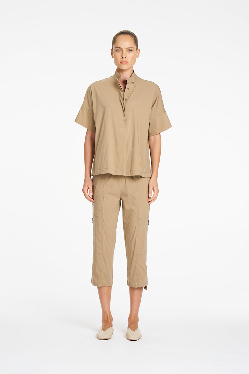 Mela Purdie Tab Shell in Elm, Microprene fabric – front view