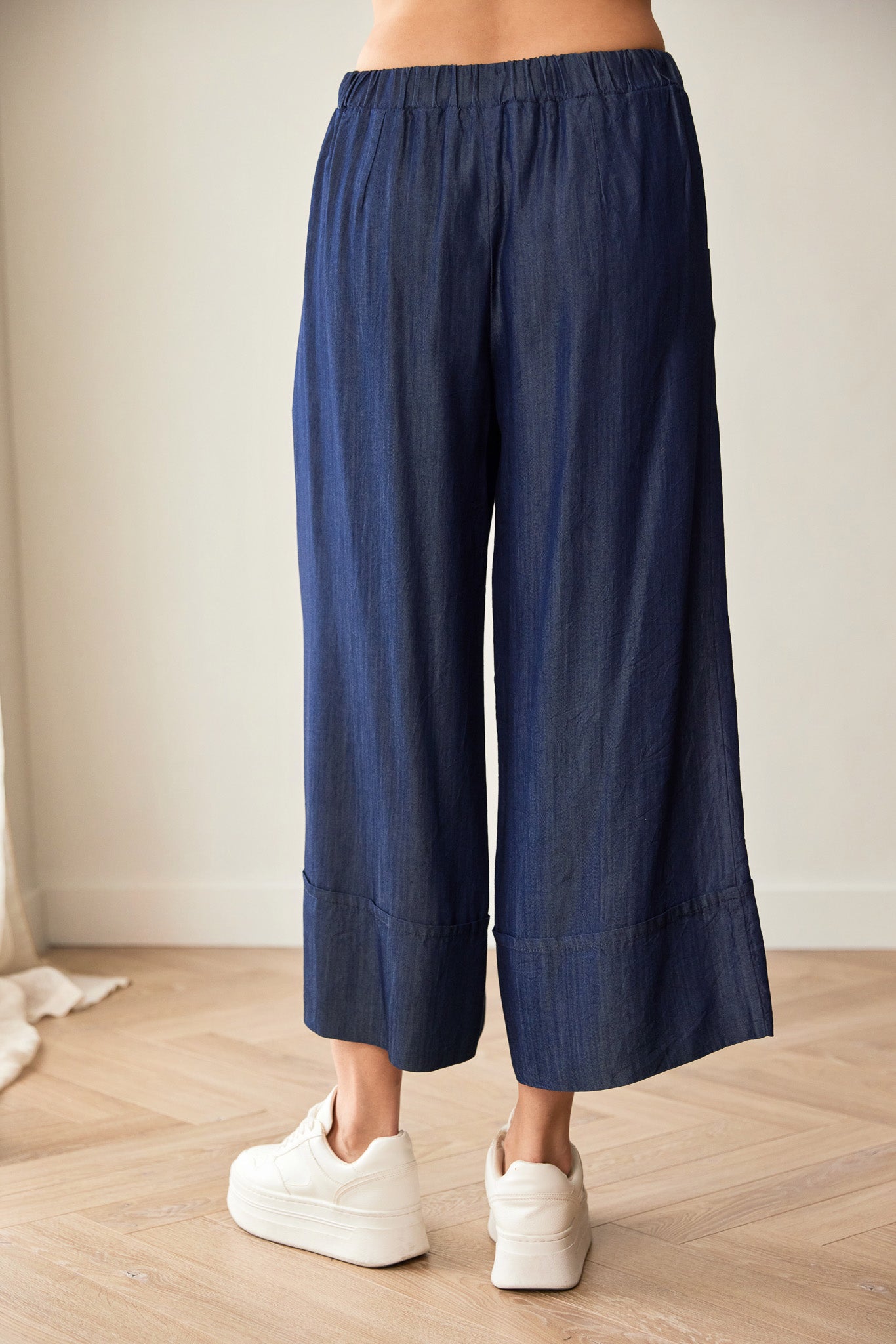 Peruzzi Luxe Turn Up Jean in Denim